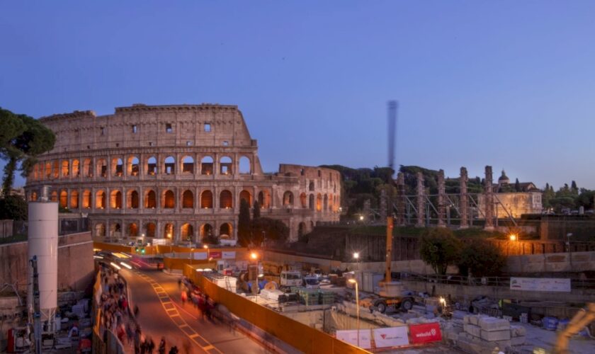 metro-c-roma,-sindaco-new-york-visita-stazione-colosseo-fori-imperiali