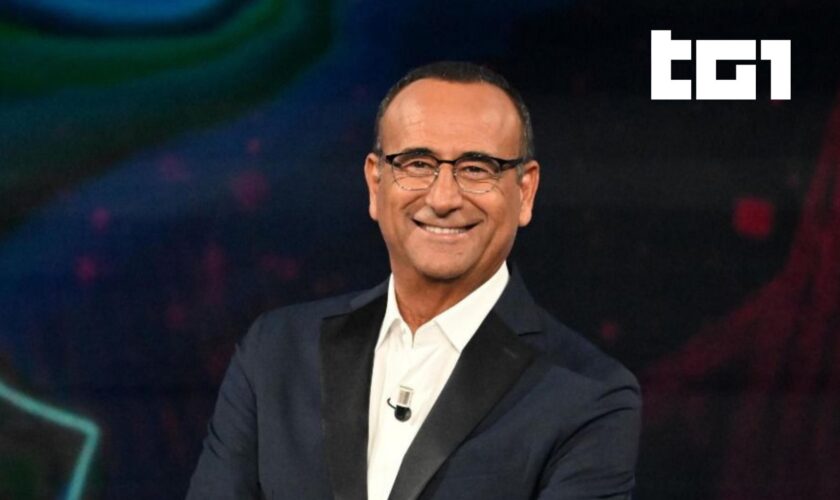 carlo conti tg1 rai uno sanremo 2025